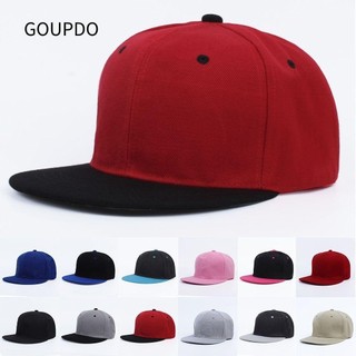 GOUPDO Mũ Snapback có thể điều chỉnh Nhiều màu Retro Hip Hop Bóng chày Flat Cap