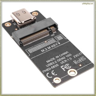 [D G Y J] 1 Bộ chuyển đổi vỏ SSD M.2 sang Type-C M2 NVME HDD Enclosure Interposer Board JMS583 Chip 10Gbps Hỗ trợ 2230 2242 2260 SSD Đen