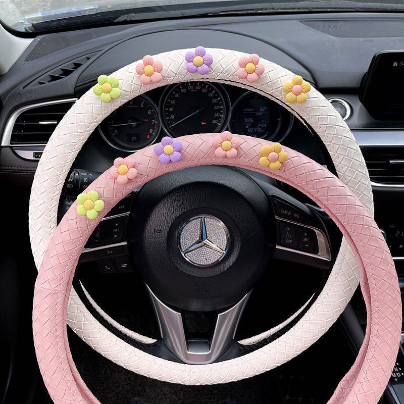 Car Steering Wheel Cover Women's Four Seasons Universal Hand Sweat Prevention Cute Wuling Confero Sm