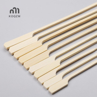 100 CÁI Dụng cụ nướng que tre dùng một lần Dụng cụ nướng BBQ tự nhiên Dụng cụ xiên tre