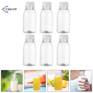 [Cminyp] 6 Chai Sữa 250ml Chai Nước Nhỏ Chai Sữa Chống Rò Rỉ Chai Nước Giải Khát Di Động Chai Nhựa Rỗng Chai Nước Mới