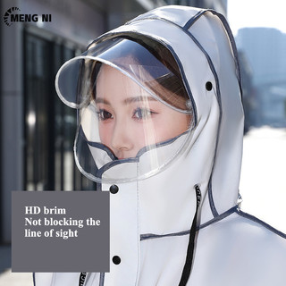Meng NI Áo mưa người lớn xe điện dài toàn thân mưa bảo vệ mưa bão mưa unisex áo mưa ngoài trời