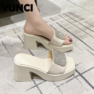 YUNCI dép cross dép kiểu nữ đi chơi Đa màu sắc Phong cách Tinh tế Đa dạng FYT2420DBK 9Z240228