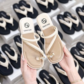 Dép MIDU QIXI Da Mềm Đế Bệt 3 Màu 2 Phân