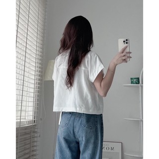 Áo sơ mi nữ cổ đức túi ngực Myra 