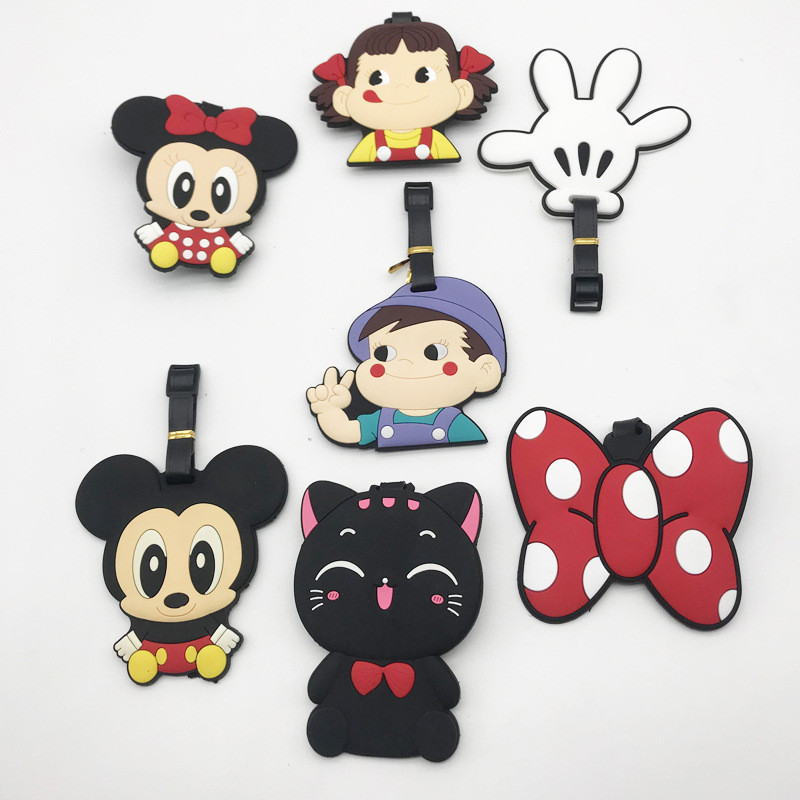 Anime Hoạt Hình PVC Mềm Cao Su Hành Lý Thẻ Hành Lý Đồ Trang Trí Máy Bay Pass Boarding Pass Danh Sách