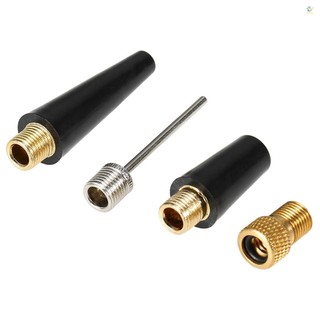 Lixada 4 Bộ chuyển đổi vòi phun kim Bộ bơm lạm phát bóng Bộ chuyển đổi van kim Bộ bơm bóng Kim xe đạp Bộ bơm lốp