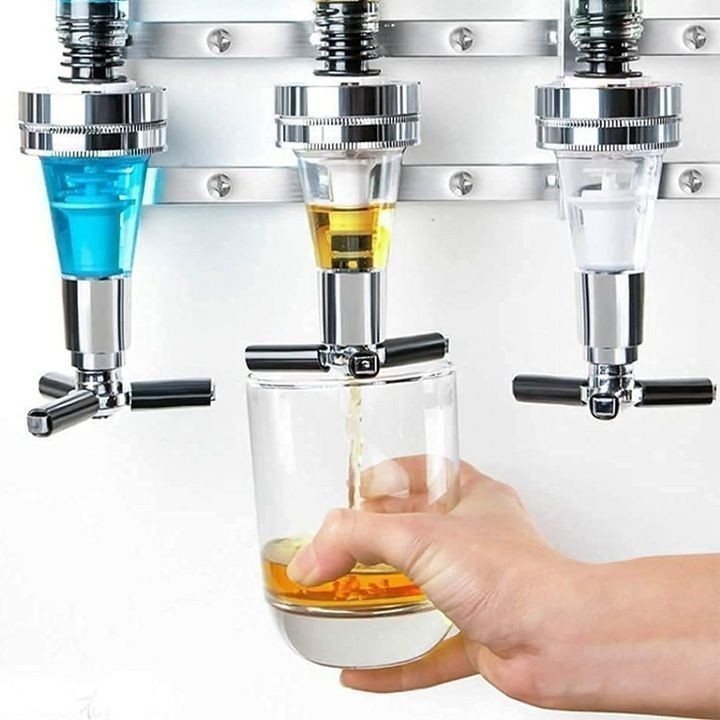 Euro Home - Giá Treo 6 Chai Nước Úp Ngược Bartender 6 Bottles Schnapps Sturdy Shot