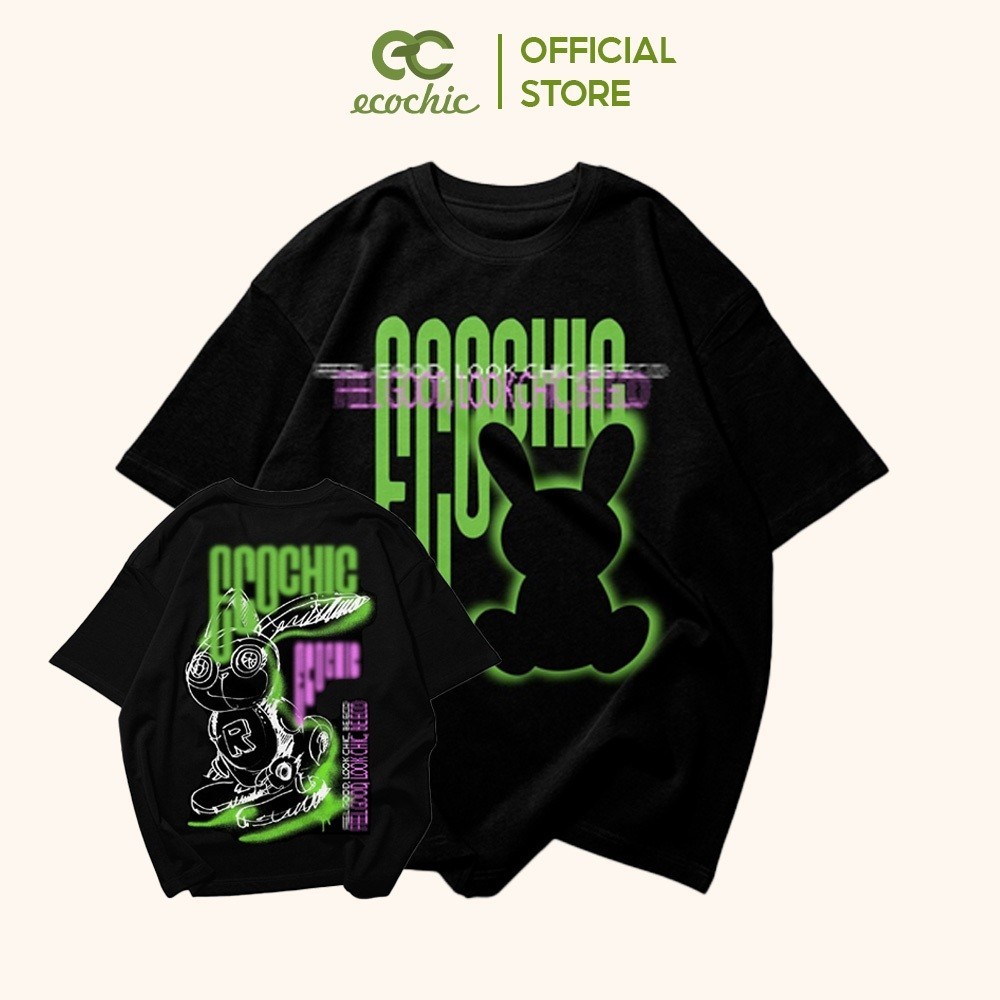 （Nóng bỏng） Áo Phông ECOCHIC GREEN RABBIT Tee Local Brand Chính Hãng Unisex Form Rộng Oversize Premi