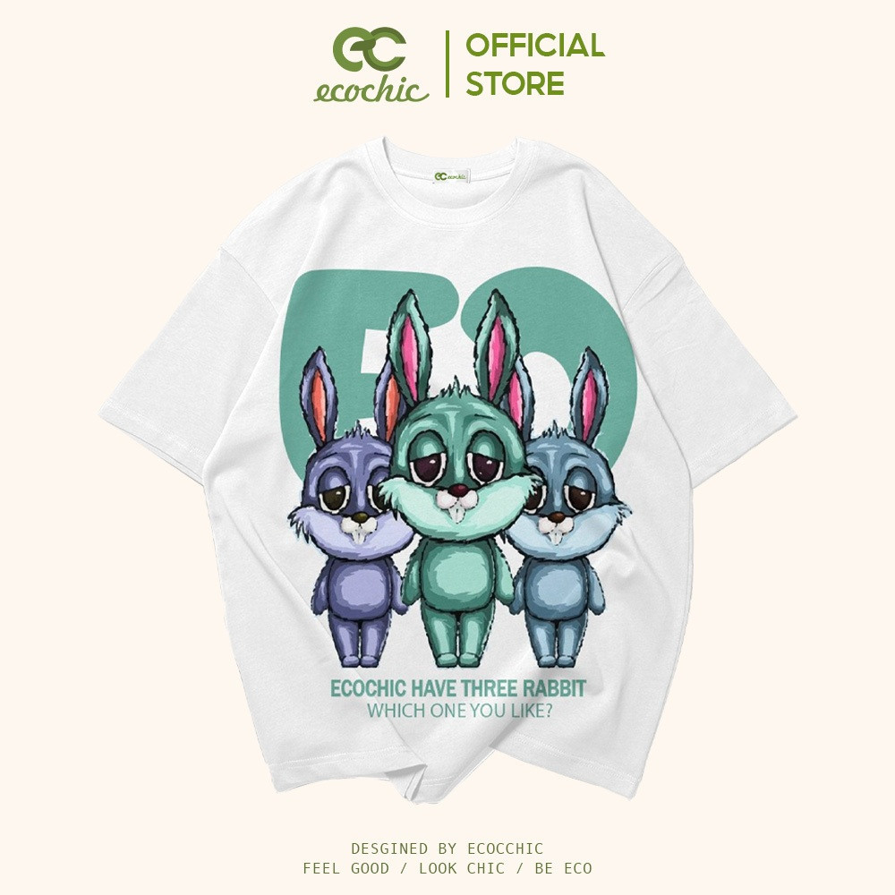 （Nóng bỏng） Áo Phông ECOCHIC RABBIT MATE Tee Local Brand  Unisex Form Rộng Oversize Premium Cotton 1