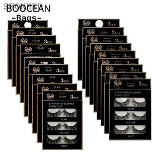 Boocean SKONHED 3 Đôi Dụng Cụ Nối Dài Thời Trang Nữ Dày Chữ Thập Voluminous Mi Trang Điểm Tự Nhiên
