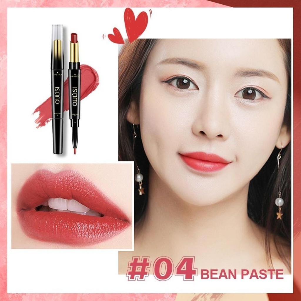 Son môi chống thấm nước hai đầu đa chức năng 2 trong 1 Bút chì trang điểm môi lâu trôi | BigBuy360 - bigbuy360.vn