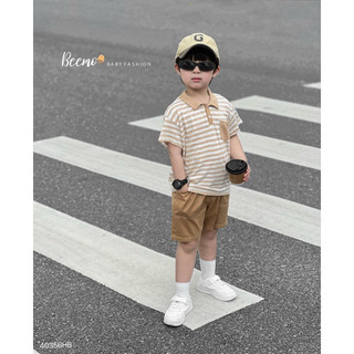 BỘ POLO BEEMO KẺ NGANG CHO BÉ
