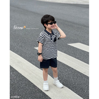 BỘ POLO BEEMO KẺ NGANG CHO BÉ