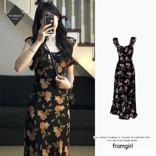 Thời Trang Hoa Ôm Vừa Vặn Váy Hoa Mùa Hè 2024 Pháp Vintage Cao Cấp Đầm Nữ
