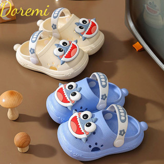 Doremi Dép trẻ em cá mập, gia đình cha mẹ và con cái bé trai và bé gái, dép cho bé