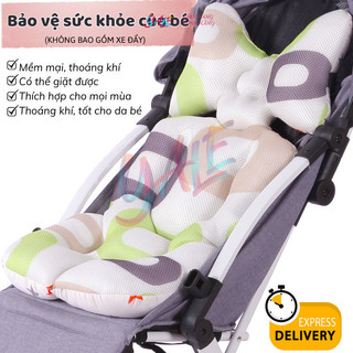 Đệm Lót Ngồi Xe Đẩy Cho Bé, Chất Liệu Bông Mềm Mịn Thoáng Khí Thiết Kế Dễ Thương An Toàn Cho Trẻ Nhỏ YALE77