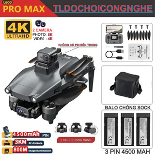 FLYCAM L600 Pro Max +GPS +CAMERA HD 4K +3 TRỤC CHỐNG RUNG +CẢM BIẾN VA CHAM 4 CHIỀU hỗ trợ thẻ nhớ
