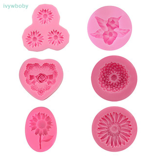 [Ivy] 3D Hoa Cúc Lily Khuôn Silicon Nhựa Khuôn Bánh Sô Cô La Fondant Trang Trí Dụng Cụ Nướng Bánh Nhà Bếp Món Tráng Miệng Làm Xà Phòng DIY Quà Tặng TỐT