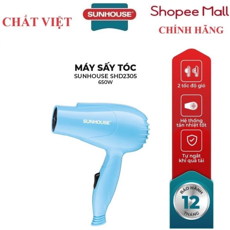 Máy sấy tóc SUNHOUSE SHD2305 xanh