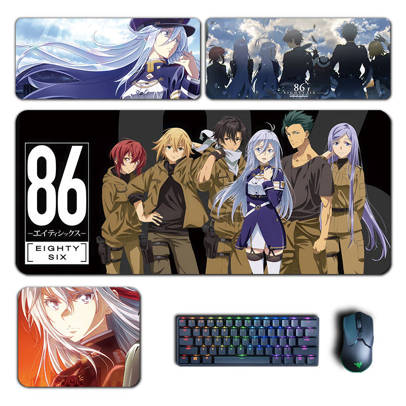 Anime 86 Tám Mươi Sáu Chuột Miếng Lót Vladilena Shinei Lớn XXL Mousepad Bàn Phím Máy Tính Đệm Manga 