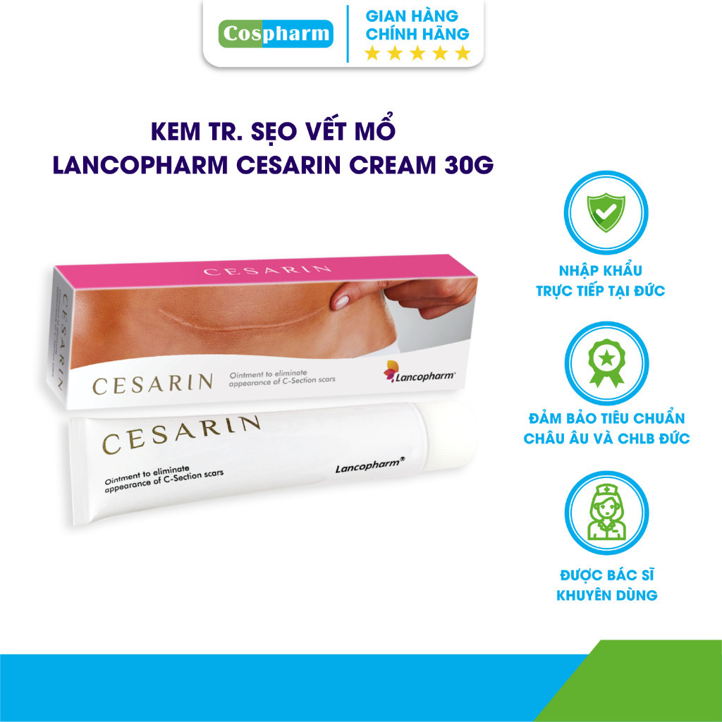 Kem Sẹo Phẫu Thuật Lancopharm Cesarin Ointment Làm Mờ Sẹo Sau Phẫu Thuật - Tuýp 30g