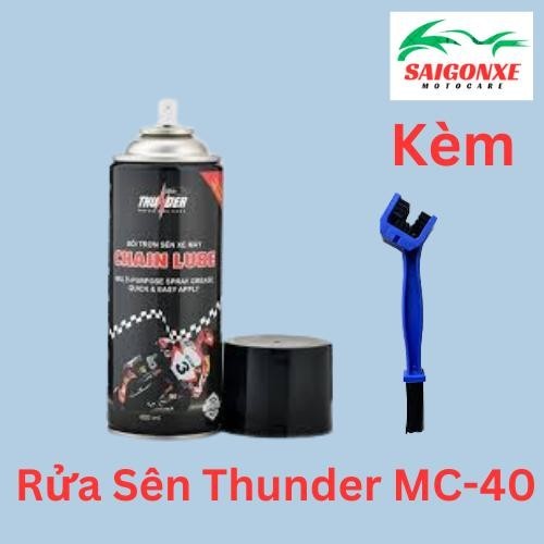 [Siêu rẻ] Thunder MC-40 Chain Cleaner xịt rửa sên, phá rỉ sét, chống oxy hoá 400ml