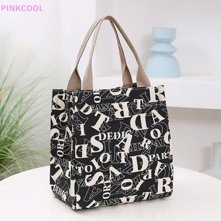 Hồngcool Túi xách nữ in hình thời trang Túi vải Canvas nhỏ Túi xách HOT