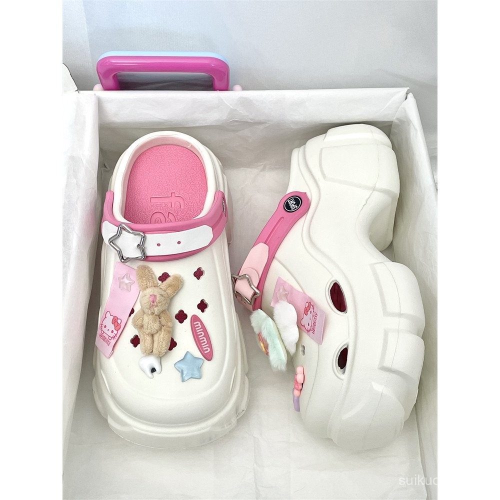 Original Boss Dép xỏ ngón dày đế nhỏ mùa hè 2024 đa năng thoáng khí với cảm giác bước trên phân Dép 