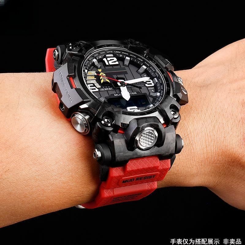 Dây đeo đồng hồ Casio G-SHOCK Series Erda Mud King GWG-2000 Dây đeo đồng hồ cao su nhựa nguyên bản