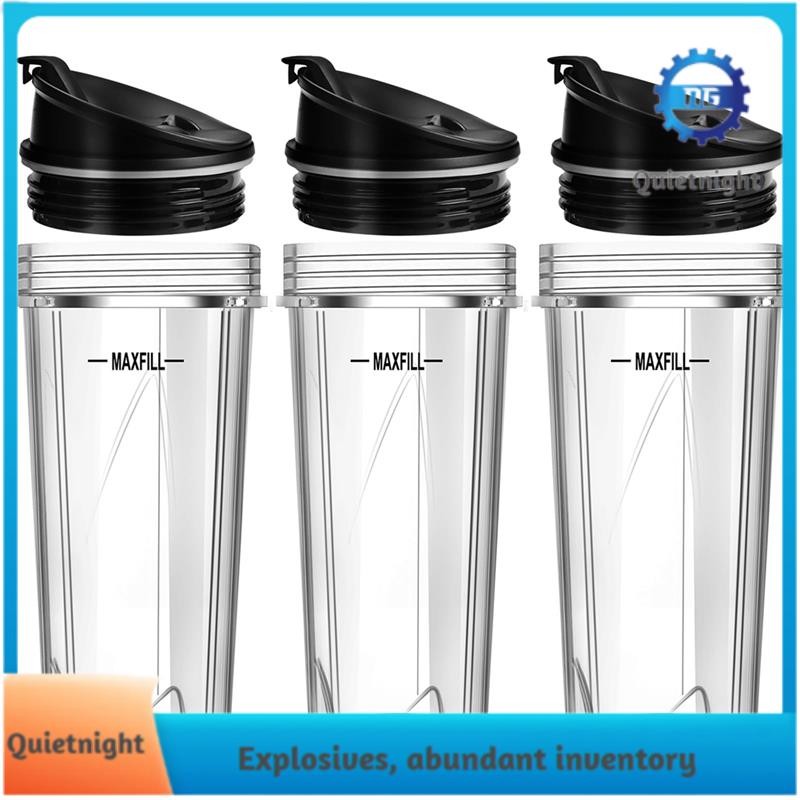 [quitenight.ph] Phụ tùng thay thế máy xay sinh tố cho Ninja, 3 gói 16oz Ninja Blender Cup Thay thế v