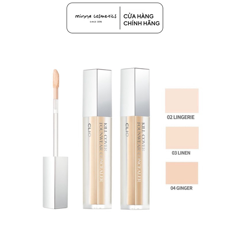 [ƯU ĐÃI SHOP MỚI] [Clio] Kem Che Khuyết Điểm Clio Kill Cover Founwear Concealer