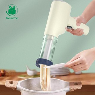 Dụng cụ nhà bếp tự động cầm tay Máy làm mì ống Dụng cụ làm mì đa năng với,6 khuôn làm mì cho