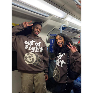 JIIH Broken Planet drill High-end American Style Foam Print Hooded Sweatshirt for Men and Women Couples Trendy Jacket
