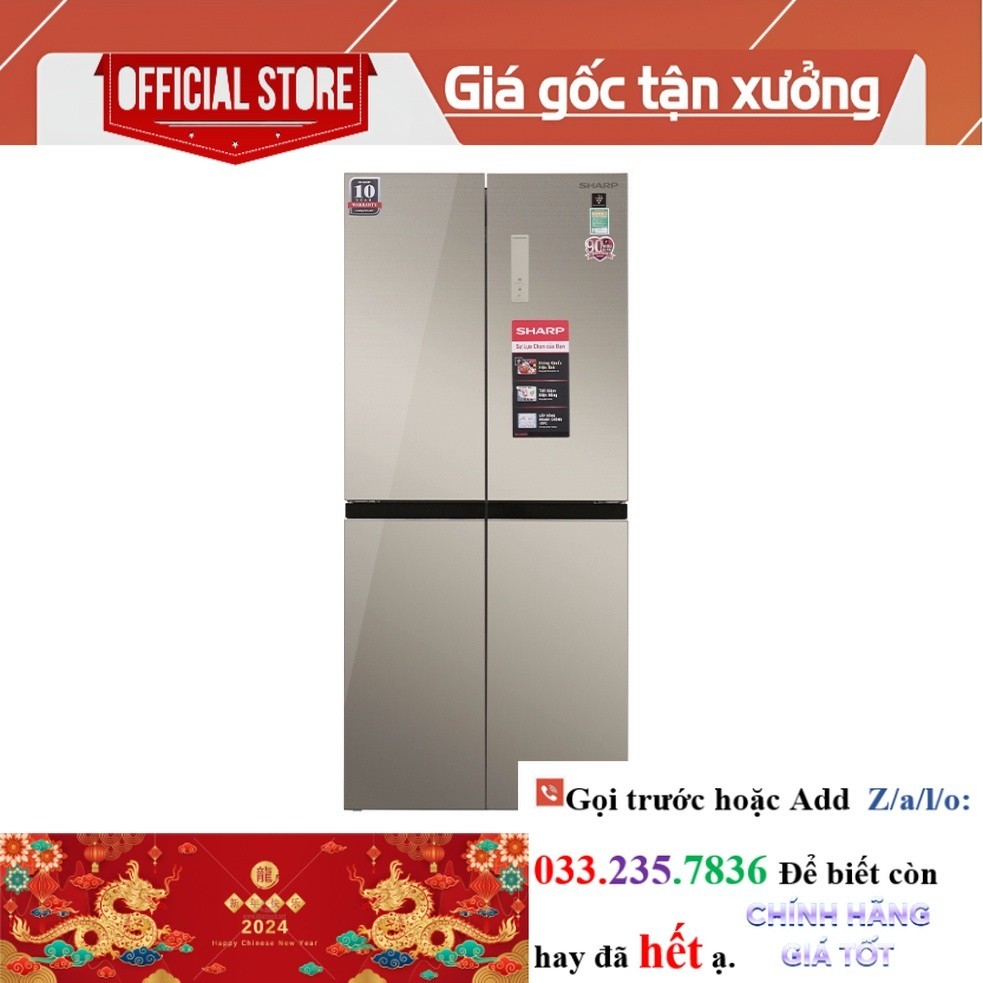 R.ẻ> Tủ Lạnh Sharp Inverter 401 Lít SJ-FXP480VG-CH