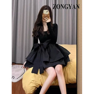 ZONGYAN Chic váy nữ Đầm Body Cho thời váy Dễ thương xu hướng hàn quốc phổ biến WLQ2410KK6 5Z240131