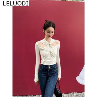 LELUODI áo phông áo thun nữ croptop baby tee Fashion thời trang Hàn Phong Korean WTX23B01Y0 5Z240131