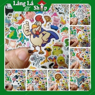 Miếng dán Sticker Những chú động vật đáng yêu - trọn bộ 100 hình - In rõ ràng sắc nét khó tróc