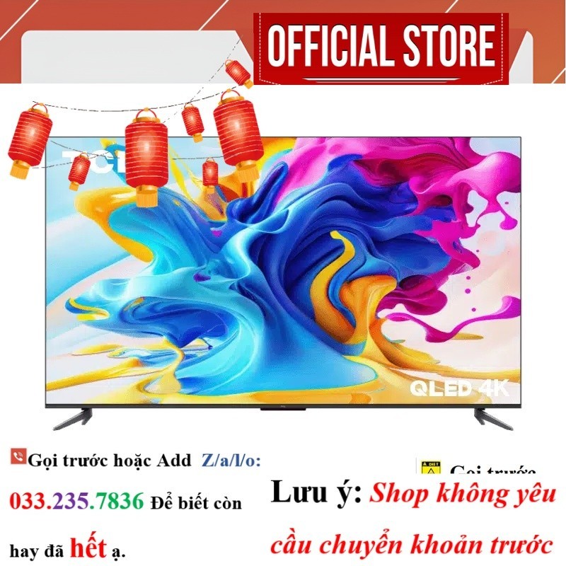 Google Tivi TCL QLED 4K 43 inch 43C645 - Miễn phí lắp đặt <NeW>