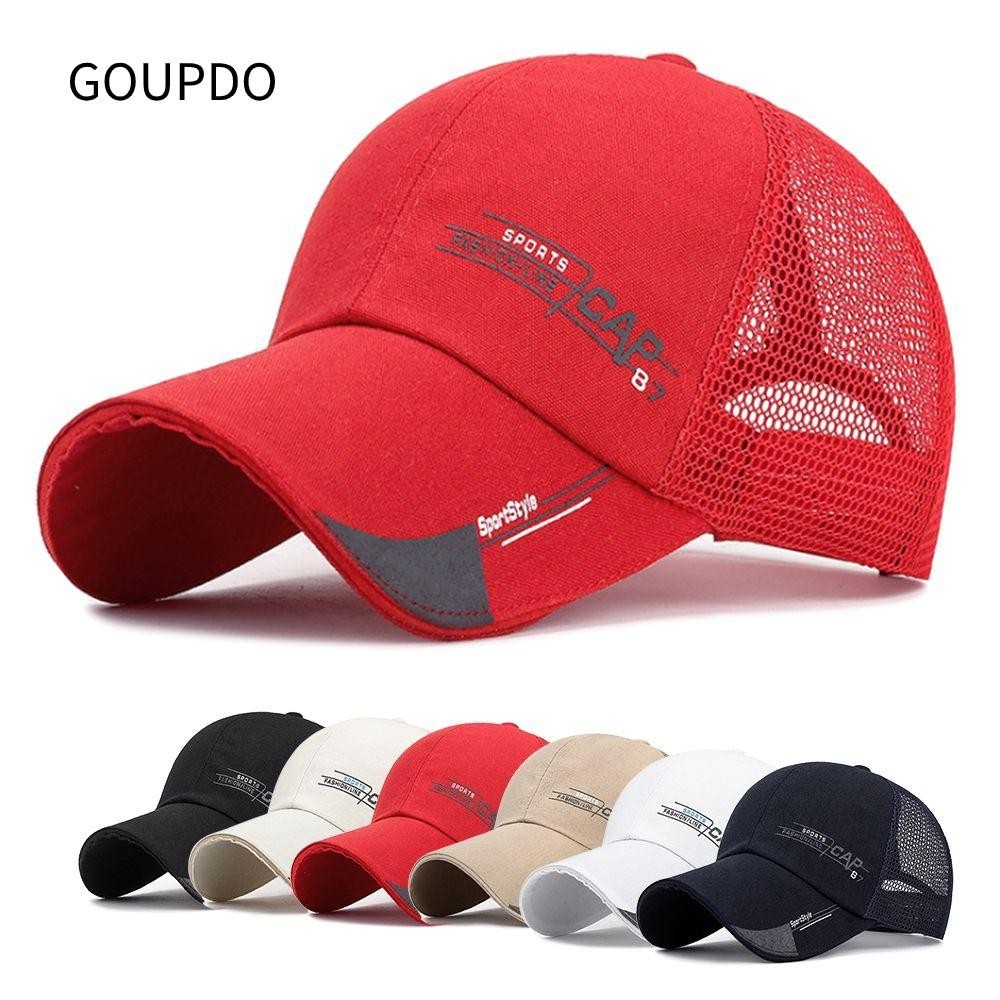 GOUPDO Mũ bóng chày Mũ Snapback Cotton khô nhanh chống nước