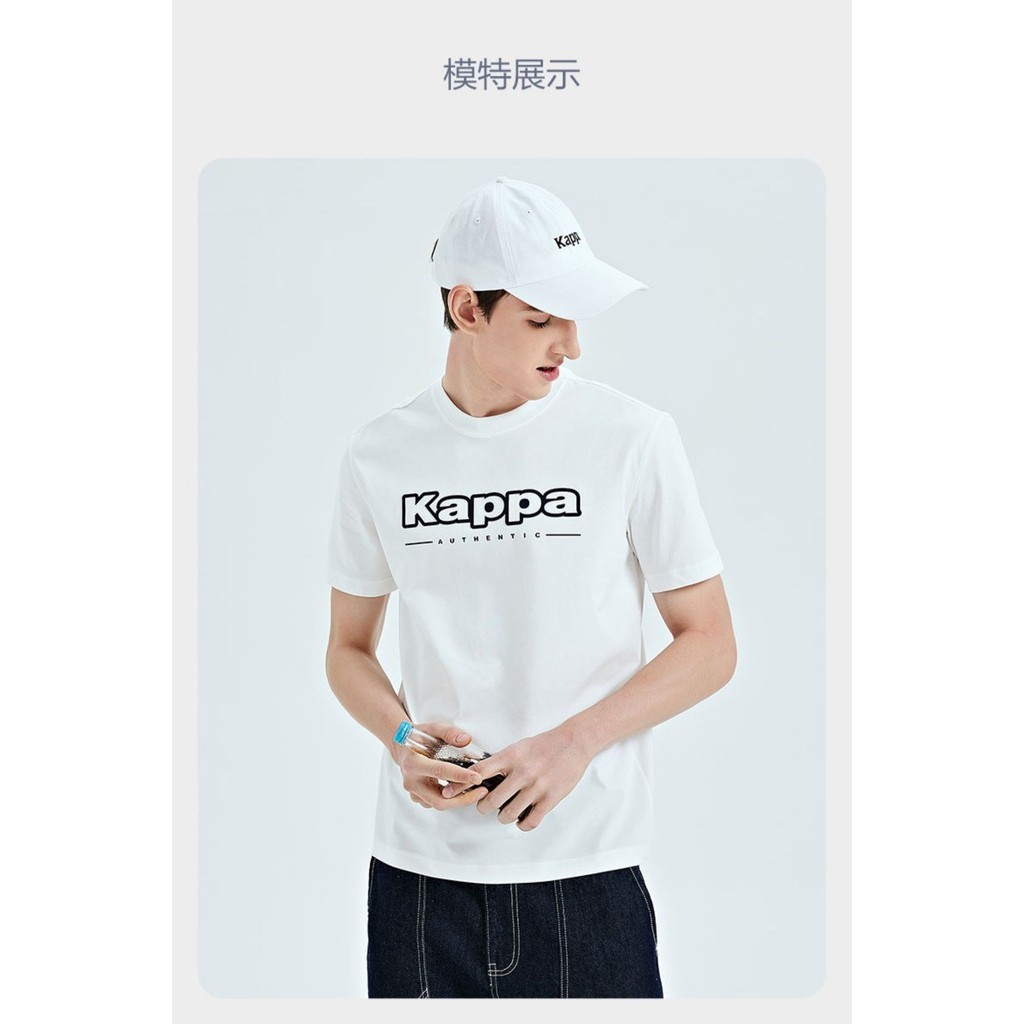 Kappa Kappa Tay Ngắn Phong Cách Mới Nam Thể Thao Áo Thun Solona Vải Nửa Tay Chữ Ngắn Mùa Hè 0226
