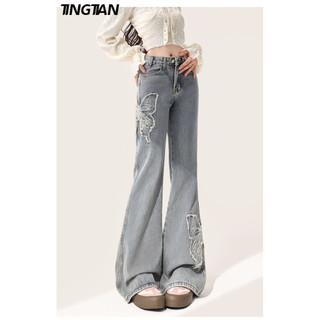 TINGTIAN quần ống rộng quần nữ jean Fashion Dễ thương Thời trang Phong cách WNK2420AIG 9Z240226