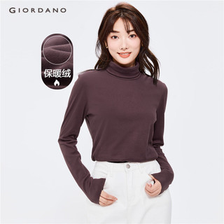 Giordano Áo Thun Tay Dài Cổ Lọ Lót Lông Cừu Giữ Ấm Thời Trang Cho Nữ 05322820