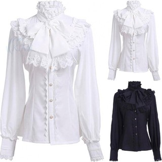 Áo kiểu Gothic dành cho nữ hàng ngày Áo sơ mi Gothic dài tay kiểu Victoria