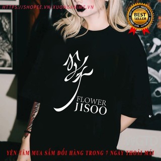 Blackpink Kpop BLACK PINK 2023 Jisoo LOVESICK GIRLS Solo Album đơn đầu tiên Cổ tròn Cotton T Tay ngắn Cotton