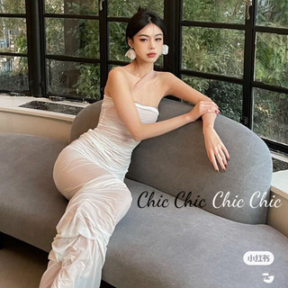 Chic váy Đầm váy nữ body đầm Korean Comfortable Vintage Dễ thương WLQ24302YR 10Z240305