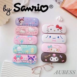Hộp Đựng Kính Sanrio Giai Điệu Dễ Thương Kuromi Hello Kitty Cinnamoroll Da PU Cận Thị Kính Hộp Bảo Quản Bền Chịu Áp Lực
