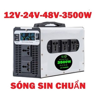Bộ chuyển đổi điện sin chuẩn 12v-24v-48v-3500w-soyer tech -bộ đổi nguồn 2v-24v-48v- sang 220v sin chuẩn.