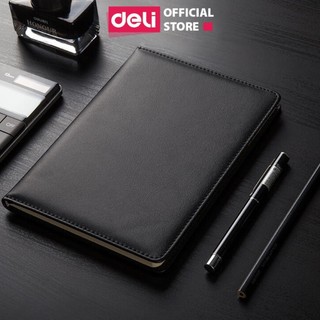  Sổ Da Sổ Tay Ghi Chép Kẻ Ngang 25K/ A5 Cao Cấp Deli - 192 Trang, Chống Lóa 70gsm Làm Quà Tặng Văn Phòng