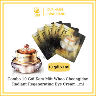 Combo 10 Gói Kem Mắt Whoo Cheongidan Radiant Regenerating Eye Cream 1ml_YEONCOSMETIC